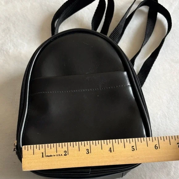 Atmosphere Backpack Black Charcoal Compact Small Faux Leather OS Unisex - Picture 9 of 10